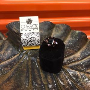 Brazilian design by Gregoe Prata. Beautifully cut Silver & gemstone ring size6